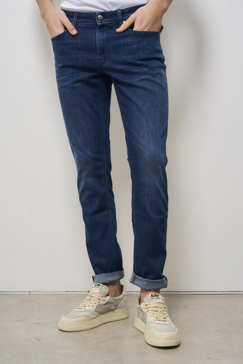 Men's Skinny Dark Denim Jeans - 2