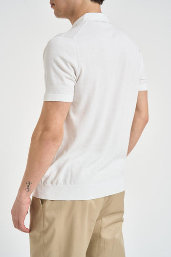 Polo uomo in maglia bianca - 4