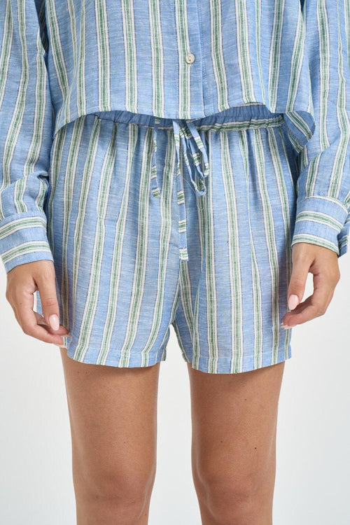 Short donna a righe celeste - 1
