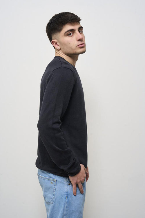 Men's Vintage Blue Crewneck Sweater - 2