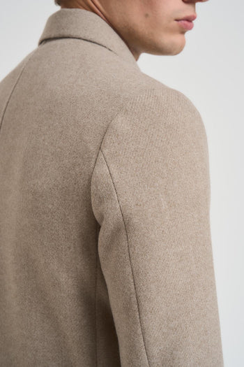 Cappotto uomo doppiopetto tortora - 6