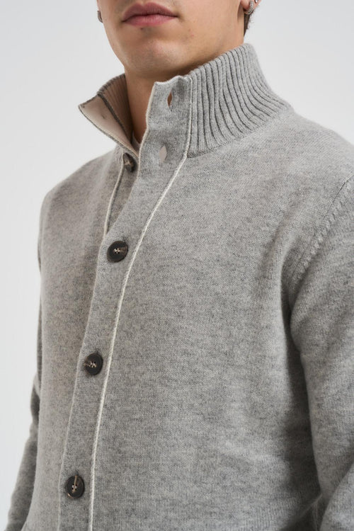 Cardigan uomo con bottoni - 2