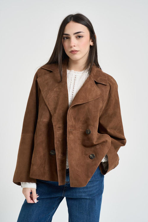 Trench donna Sospiro in suede cuoio - 2