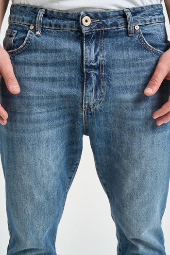 Jeans uomo regular blu medio - 5