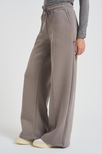 Pantalone donna a palazzo Demiz grigio tortora - 3