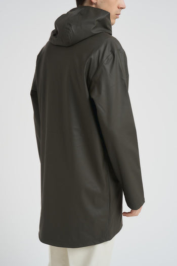 Giubbotto uomo impermeabile verde militare - 7