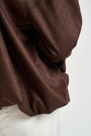 Bomber donna in suede marrone - 6