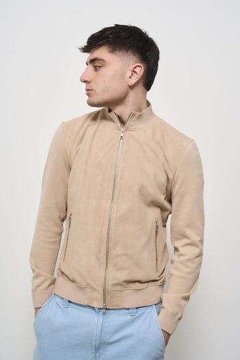 Men's sand suede jacket - 3