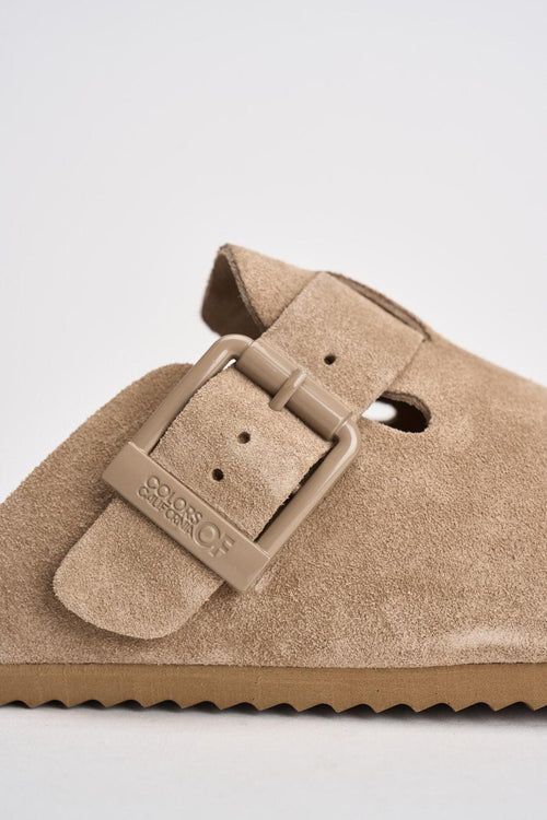 Sabot donna in suede beige - 2