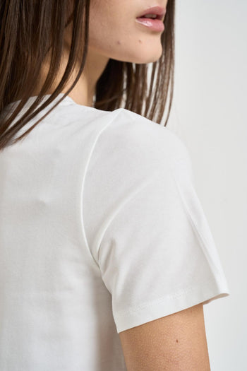T-shirt donna girocollo bianca - 5