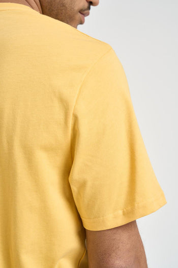 T-shirt uomo girocollo gialla - 4
