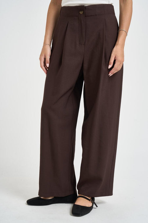 Pantalone donna con pinces moro - 1