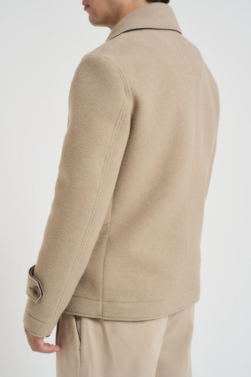 Cappotto uomo corto beige - 2