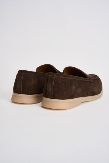 Mocassino uomo in suede testa di moro - 7