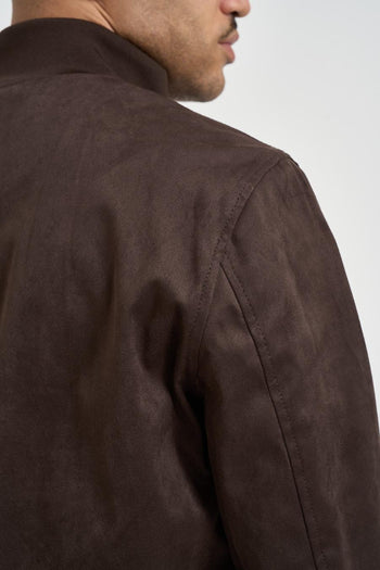 Giacca uomo in suede marrone - 6