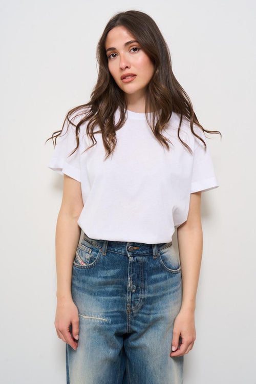 T-shirt donna girocollo bianca