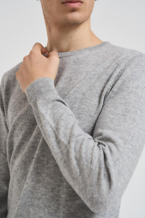 Maglia uomo girocollo grigio chiaro - 2