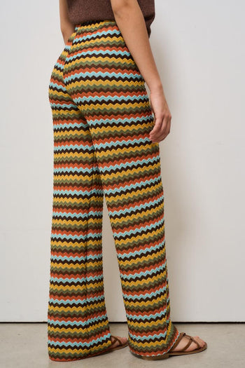 Pantalone donna gamba dritta multicolor - 4