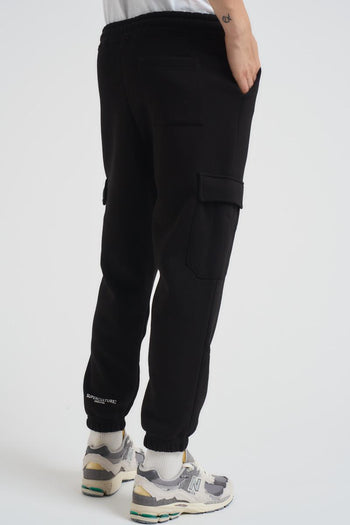 Pantalone tuta jogger uomo nera - 5