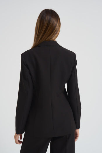 Giacca donna monopetto nera - 4