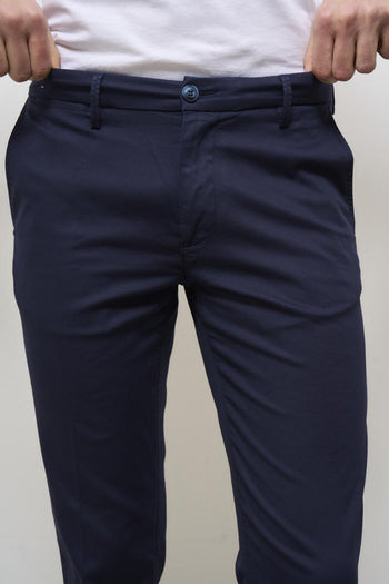 Men's blue chino trousers - 7