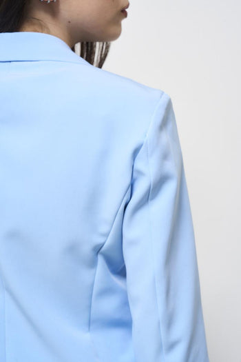 Light blue women's jacket with brooch - 5