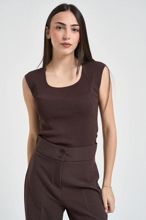 Canotta donna spalla larga moro - 2