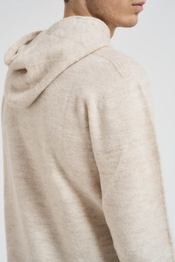 Felpa uomo in maglia beige - 5