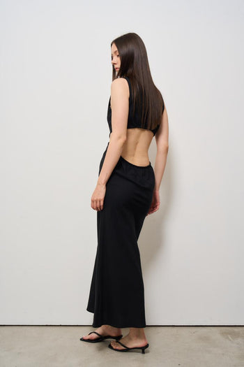 Abito donna con nodo marrone - 6