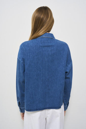 Zemira Dark Denim Women's Shirt - 3