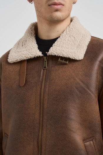 Giubbotto ecomontone uomo marrone - 3