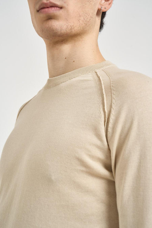 Maglia uomo girocollo beige - 2