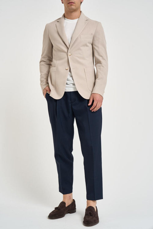 Giacca uomo beige effetto micro texture