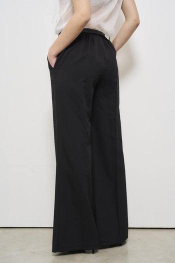 Pantalone donna nero con cintura - 3