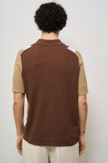 Polo uomo marrone - 3