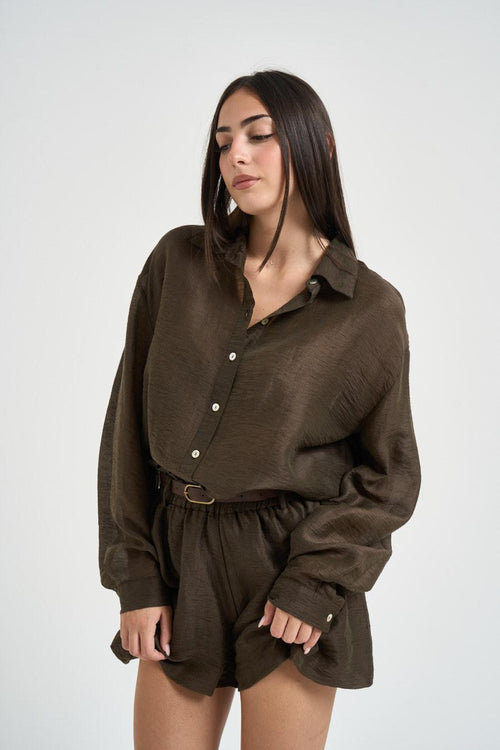 Camicia donna over moro - 2