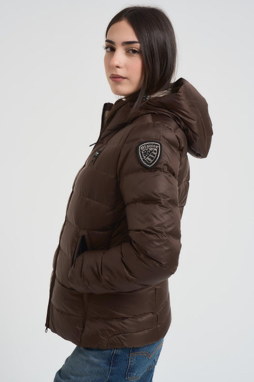 Piumino donna sfiancato marrone - 2