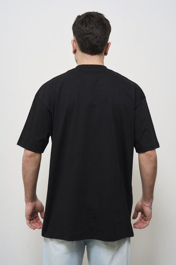 T-shirt uomo girocollo nera - 4