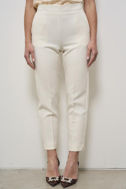 Women's Cream Cigarette Pants