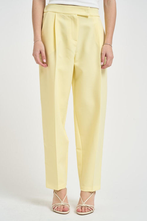 Pantalone donna barrel giallo - 2