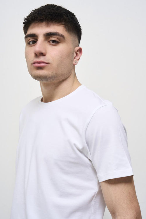 Men's white crew neck t-shirt - 2