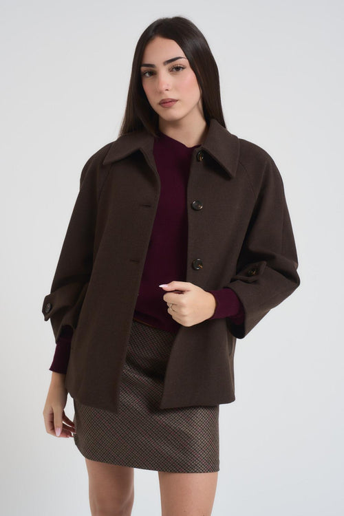 Cappotto donna corto moro