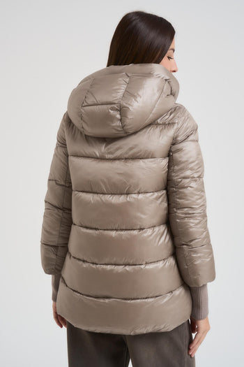 Giubbotto donna trapuntato tortora - 3