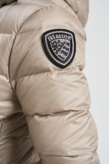 Piumino donna sfiancato beige - 6