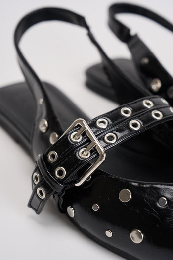 Slingback donna nere con borchie - 5