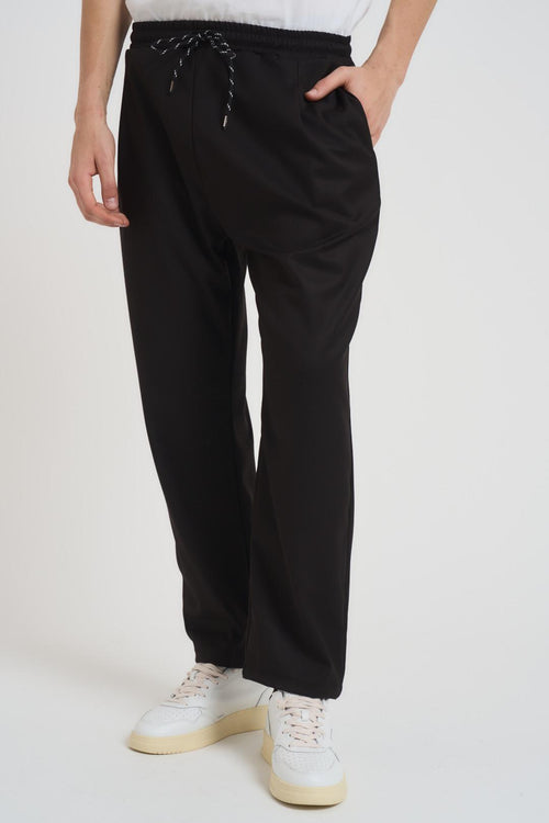 Pantalone uomo con elastico nero