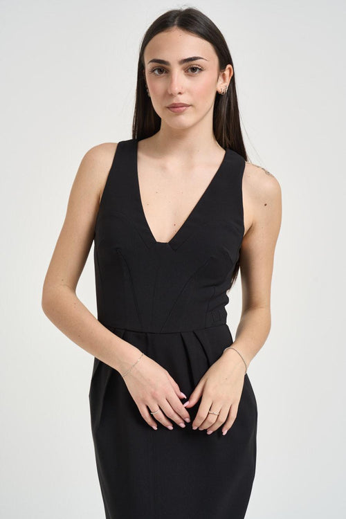 Abito donna midi nero - 2