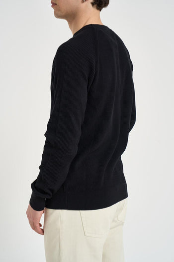 Maglia uomo girocollo nera - 4