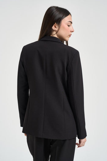 Giacca donna monopetto nera - 3
