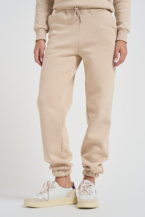 Pantalone tuta jogger donna beige - 2